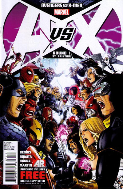 Cover for Avengers vs. X-Men (Marvel, 2012 series) #1 [5th Printing Variant]