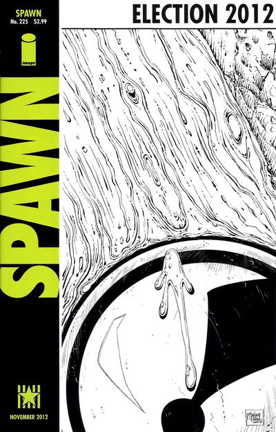 Cover for Spawn (Image, 1992 series) #225 [Cover B - B&W Incentive Variant by Todd McFarlane]