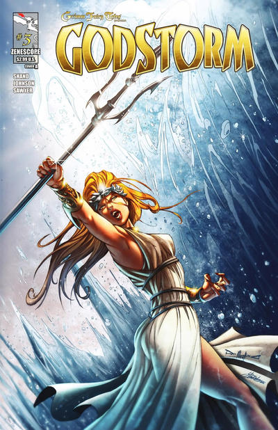 Cover for Grimm Fairy Tales Presents Godstorm (Zenescope Entertainment, 2012 series) #3 [Cover A Pasquale Qualano]