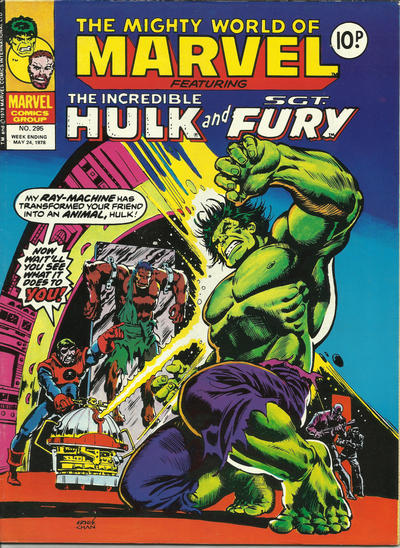 Cover for The Mighty World of Marvel (Marvel UK, 1972 series) #295