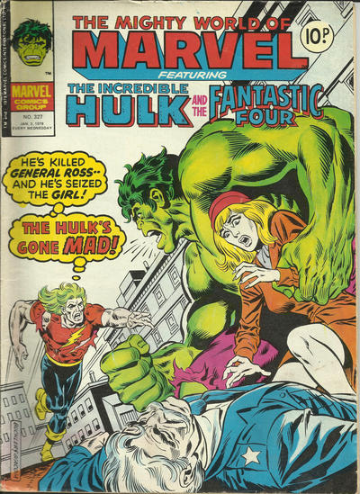 Cover for The Mighty World of Marvel (Marvel UK, 1972 series) #327