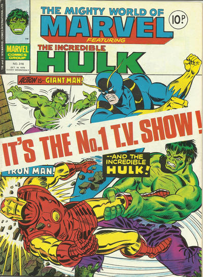 Cover for The Mighty World of Marvel (Marvel UK, 1972 series) #316