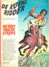 Cover for De koene ridder (Casterman, 1970 series) #3 - De wet van de steppe