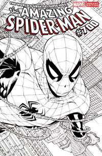 Cover Thumbnail for The Amazing Spider-Man (Marvel, 1999 series) #700 [Variant Edition - Joe Quesada Wraparound Sketch Cover]