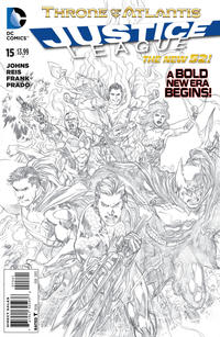 Cover for Justice League (DC, 2011 series) #15 [Ivan Reis Sketch Cover]
