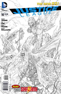 Cover for Justice League (DC, 2011 series) #10 [Jim Lee Sketch Cover]