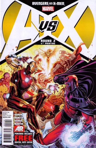 Cover for Avengers vs. X-Men (Marvel, 2012 series) #2 [4th Printing Variant]