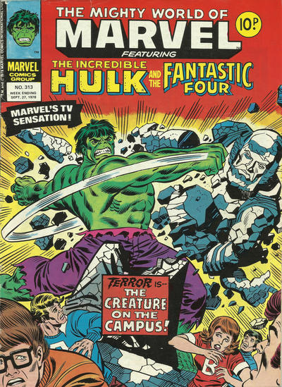 Cover for The Mighty World of Marvel (Marvel UK, 1972 series) #313