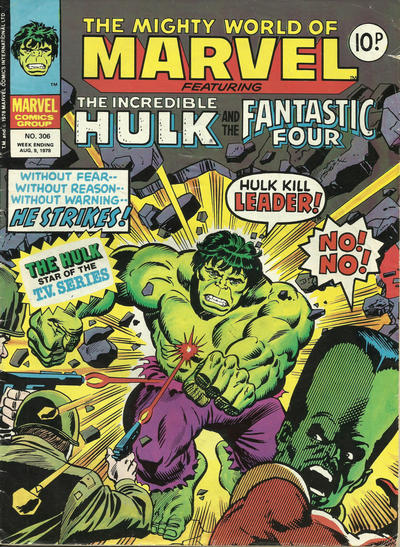 Cover for The Mighty World of Marvel (Marvel UK, 1972 series) #306