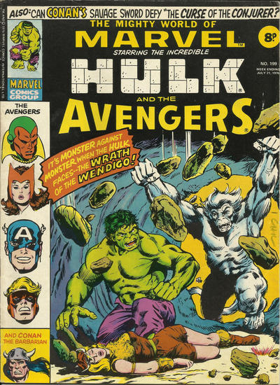 Cover for The Mighty World of Marvel (Marvel UK, 1972 series) #199