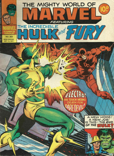 Cover for The Mighty World of Marvel (Marvel UK, 1972 series) #263