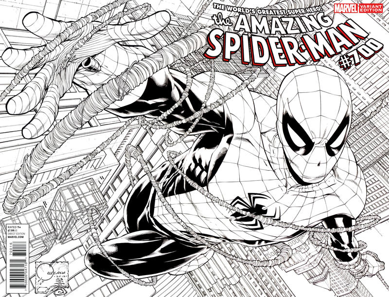 Cover for The Amazing Spider-Man (Marvel, 1999 series) #700 [Variant Edition - Joe Quesada Wraparound Sketch Cover]