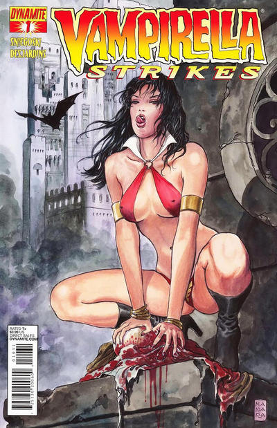 Cover for Vampirella Strikes (Dynamite Entertainment, 2013 series) #1 [Milo Manara cover]