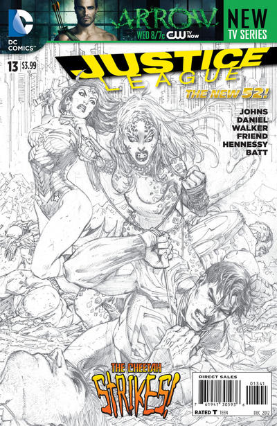 Cover for Justice League (DC, 2011 series) #13 [Tony S. Daniel Sketch Cover]