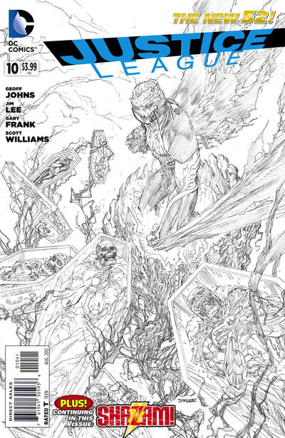 Cover for Justice League (DC, 2011 series) #10 [Jim Lee Sketch Cover]