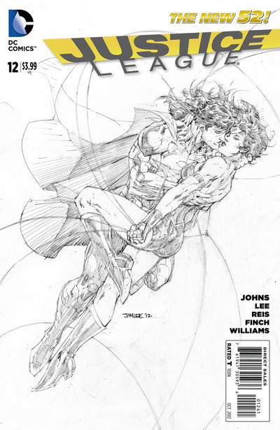 Cover for Justice League (DC, 2011 series) #12 [Jim Lee Sketch Cover]