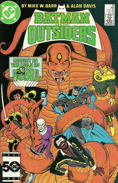Cover for Batman and the Outsiders (DC, 1983 series) #26 [Direct]