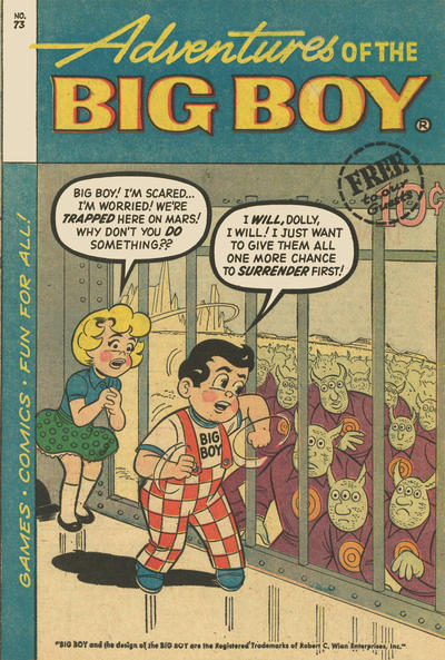 Cover for Adventures of the Big Boy (Webs Adventure Corporation, 1957 series) #73 [West]