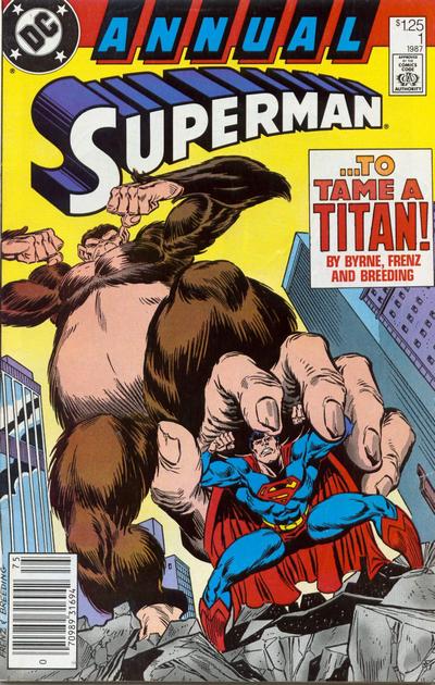 Cover for Superman Annual (DC, 1987 series) #1 [Newsstand]