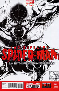 Cover for Superior Spider-Man (Marvel, 2013 series) #1 [Variant Edition - Joe Quesada B&W Cover]