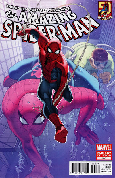 Cover for The Amazing Spider-Man (Marvel, 1999 series) #698 [Variant Edition - Pasqual Ferry Cover]