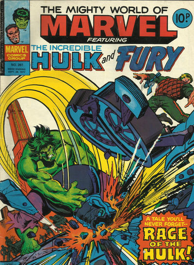 Cover for The Mighty World of Marvel (Marvel UK, 1972 series) #261