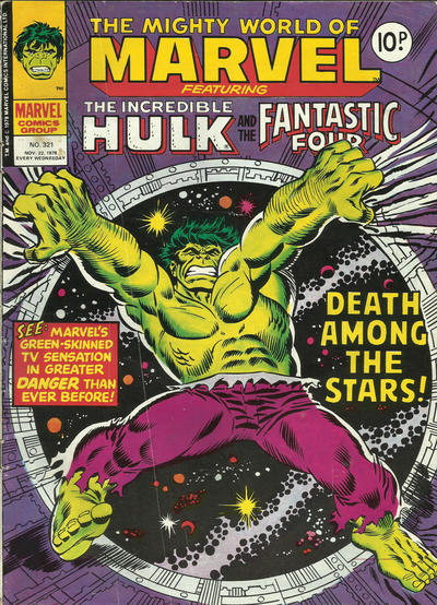 Cover for The Mighty World of Marvel (Marvel UK, 1972 series) #321