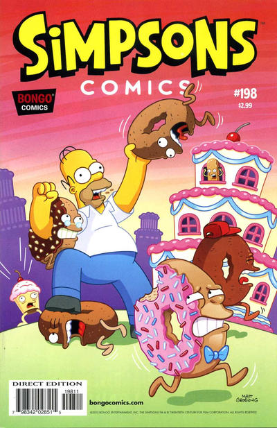 Cover for Simpsons Comics (Bongo, 1993 series) #198