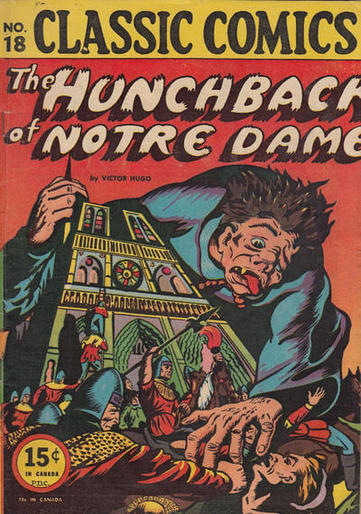 Cover for Classic Comics (Gilberton, 1941 series) #18 - The Hunchback of Notre Dame [HRN 22]