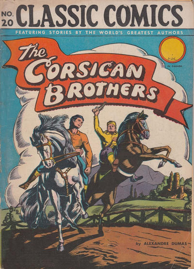 Cover for Classic Comics (Gilberton, 1941 series) #20 - The Corsican Brothers [HRN 22]