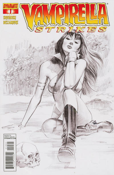 Cover for Vampirella Strikes (Dynamite Entertainment, 2013 series) #1 [Mike Mayhew uninked cover]