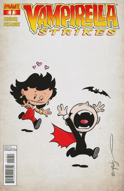 Cover for Vampirella Strikes (Dynamite Entertainment, 2013 series) #1 [Chris Eliopoulos "Cute" cover]
