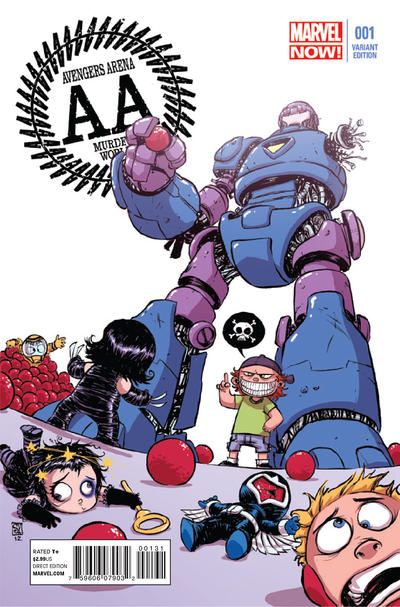 Cover for Avengers Arena (Marvel, 2013 series) #1 [Variant Cover by Skottie Young]