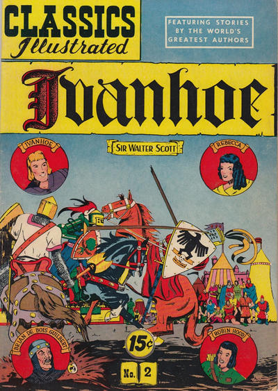 Cover for Classics Illustrated (Gilberton, 1947 series) #2 [HRN 78] - Ivanhoe