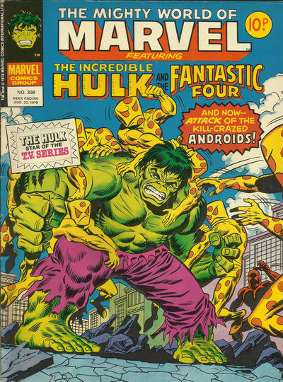 Cover for The Mighty World of Marvel (Marvel UK, 1972 series) #308