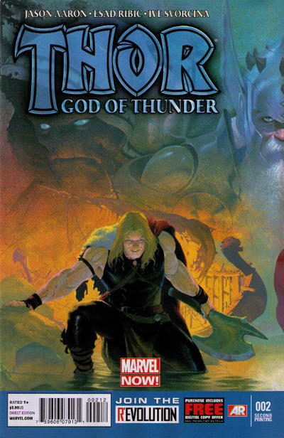 Cover for Thor: God of Thunder (Marvel, 2013 series) #2 [Second Printing Variant]