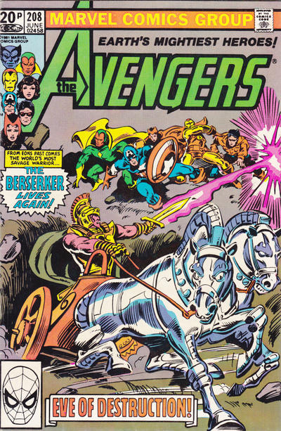 Cover for The Avengers (Marvel, 1963 series) #208 [British]