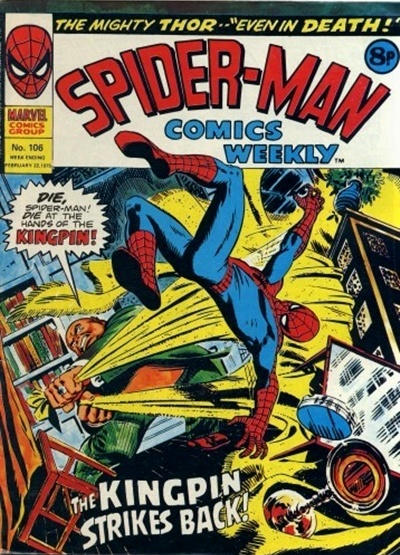 Cover for Spider-Man Comics Weekly (Marvel UK, 1973 series) #106