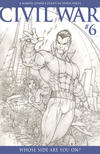 Cover for Civil War (Marvel, 2006 series) #6 [Retailer Incentive Sketch Cover]