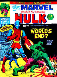 Cover Thumbnail for The Mighty World of Marvel (Marvel UK, 1972 series) #70