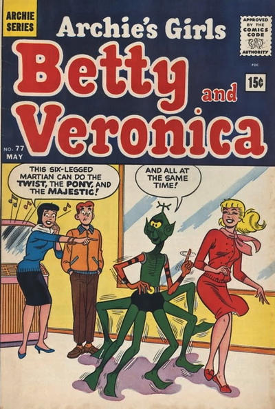 Cover for Archie's Girls Betty and Veronica (Archie, 1950 series) #77 [Canadian]