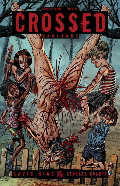 Cover for Crossed Badlands (Avatar Press, 2012 series) #16 [Torture Variant Cover by Raulo Caceres]