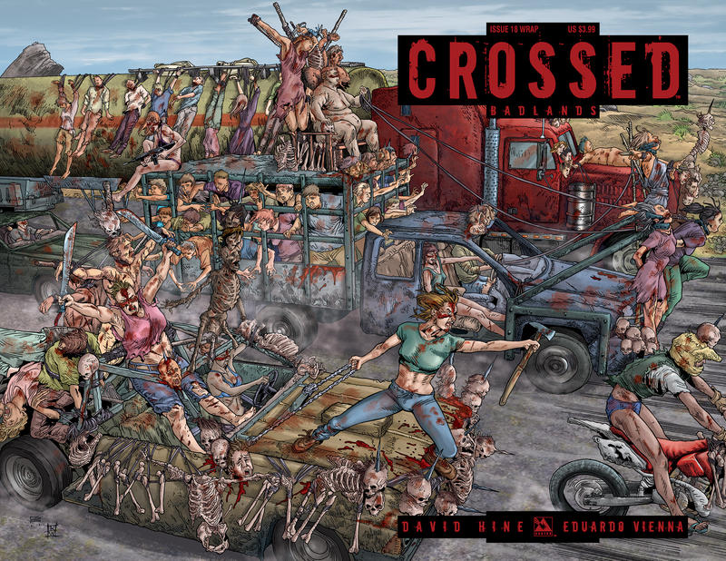 Cover for Crossed Badlands (Avatar Press, 2012 series) #18 [Wraparound Variant Cover by Gianluca Pagliarani]