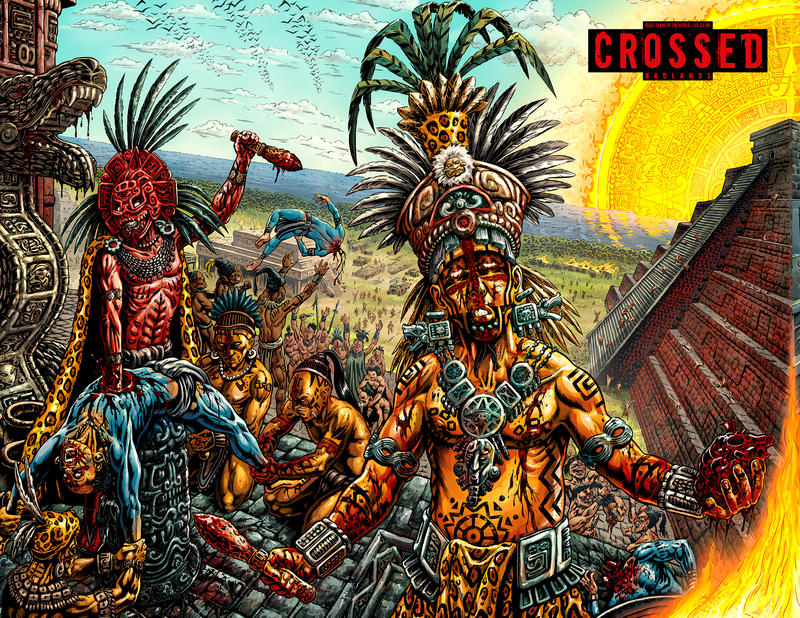 Cover for Crossed Badlands (Avatar Press, 2012 series) #19 [End Of The World Wraparound Variant Cover by Raulo Caceres]
