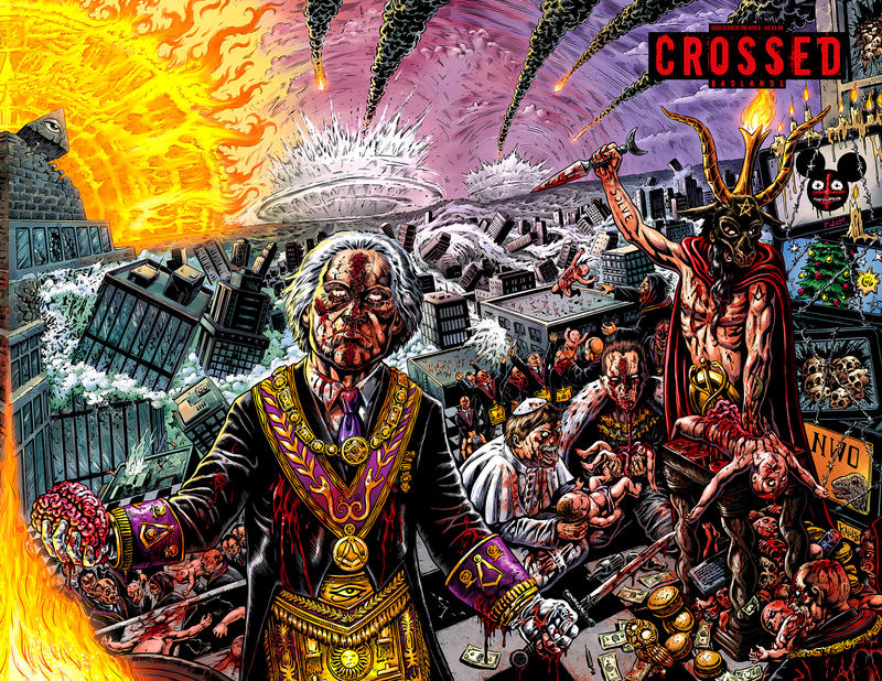 Cover for Crossed Badlands (Avatar Press, 2012 series) #20 [End Of The World Wraparound Variant Cover by Raulo Caceres]