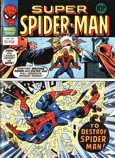 Cover for Super Spider-Man (Marvel UK, 1976 series) #270