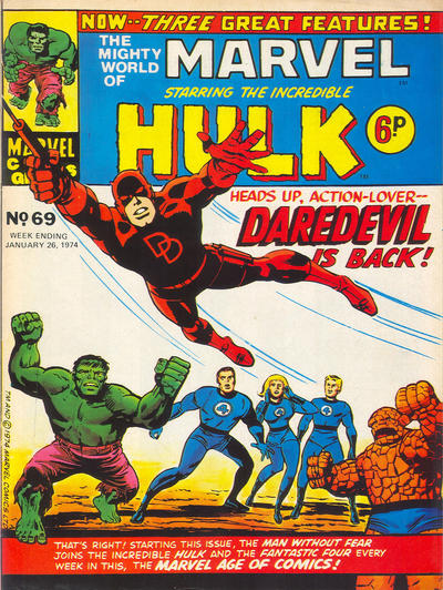 Cover for The Mighty World of Marvel (Marvel UK, 1972 series) #69