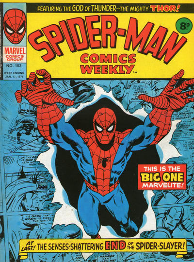Cover for Spider-Man Comics Weekly (Marvel UK, 1973 series) #153