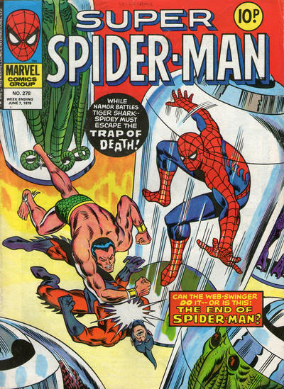 Cover for Super Spider-Man (Marvel UK, 1976 series) #278