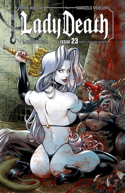 Cover for Lady Death (Avatar Press, 2010 series) #23 [Messy variant]